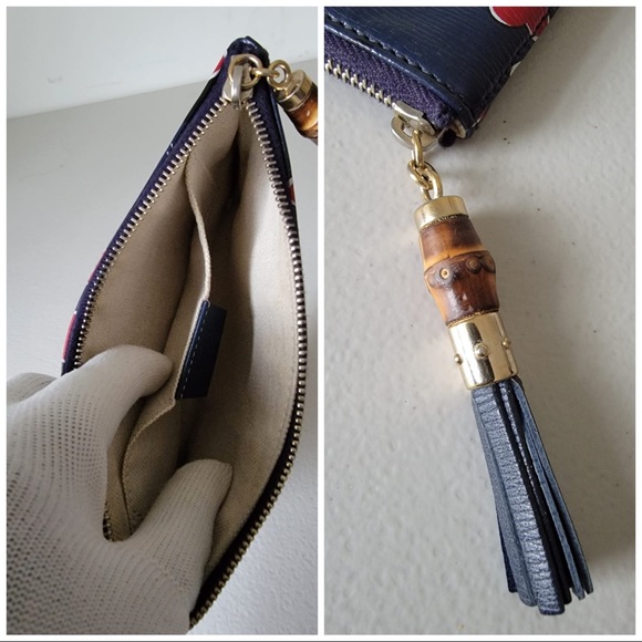 GUCCI Calfskin Heartbeat Print Small Pouch - Picture 5 of 5